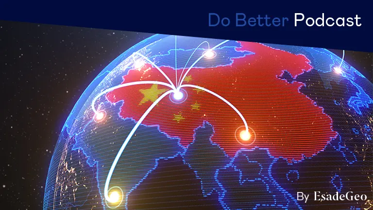 A map with China in the center