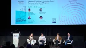 Irene Unceta, Sergi Bastardas, Migle Laukyte and Xavier Domingo i Albin at the 4YFN panel discussion